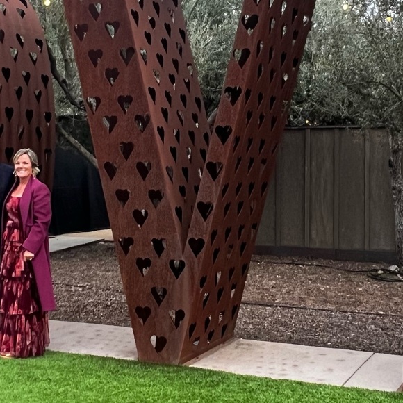 Hutch Dresses & Skirts - Anthropologie Hutch Nalina Tiered Tulle Floral Print Burgundy Maxi Dress Size 10